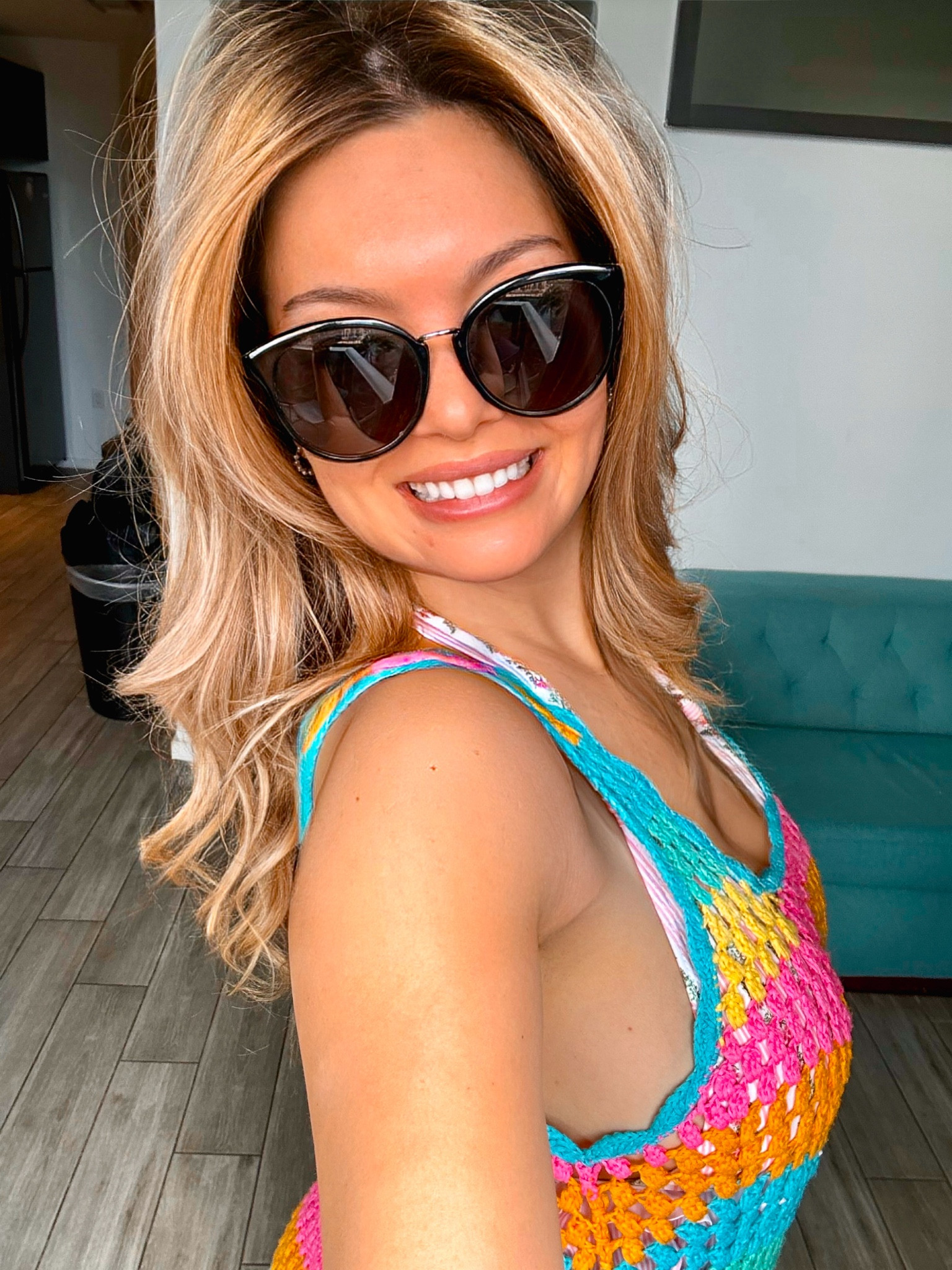 MADE IT TO THE BEACH!🩷🌈🏄‍♀️ love this rainbow crochet cover up from Show me your Mumu! And big oversized sunglssses😎 stay tuned for some more in-depth outfit pics :)

#LTKFestival #LTKswim #LTKtravel