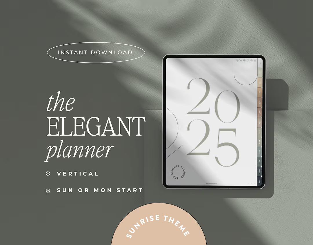 2025 Digital Planner for Goodnotes, Notability, iPad & Tablet Aesthetic Planner Minimalist Modern... | Etsy (US)