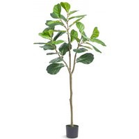 VEVOR Artificial Fiddle Leaf Fig Tree, 5 FT, Secure PE Material & Anti-Tip Tilt Protection Low-Maintenance Faux Plant, Lifelike Green Fake Potted Tree for Home Office Warehouse Decor Indoor Outdoor | Vevor US