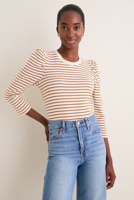 Tan Striped Vesty Long Sleeve Crewneck | Tuckernuck (US)