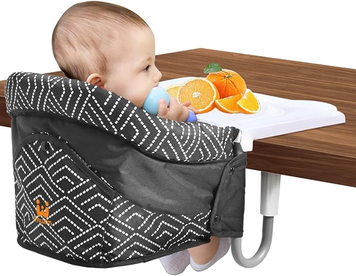 MTWML Hook On High Chair with Tray,Portable Baby High Chair that Attaches to Table,Clip On Fast T... | Amazon (US)
