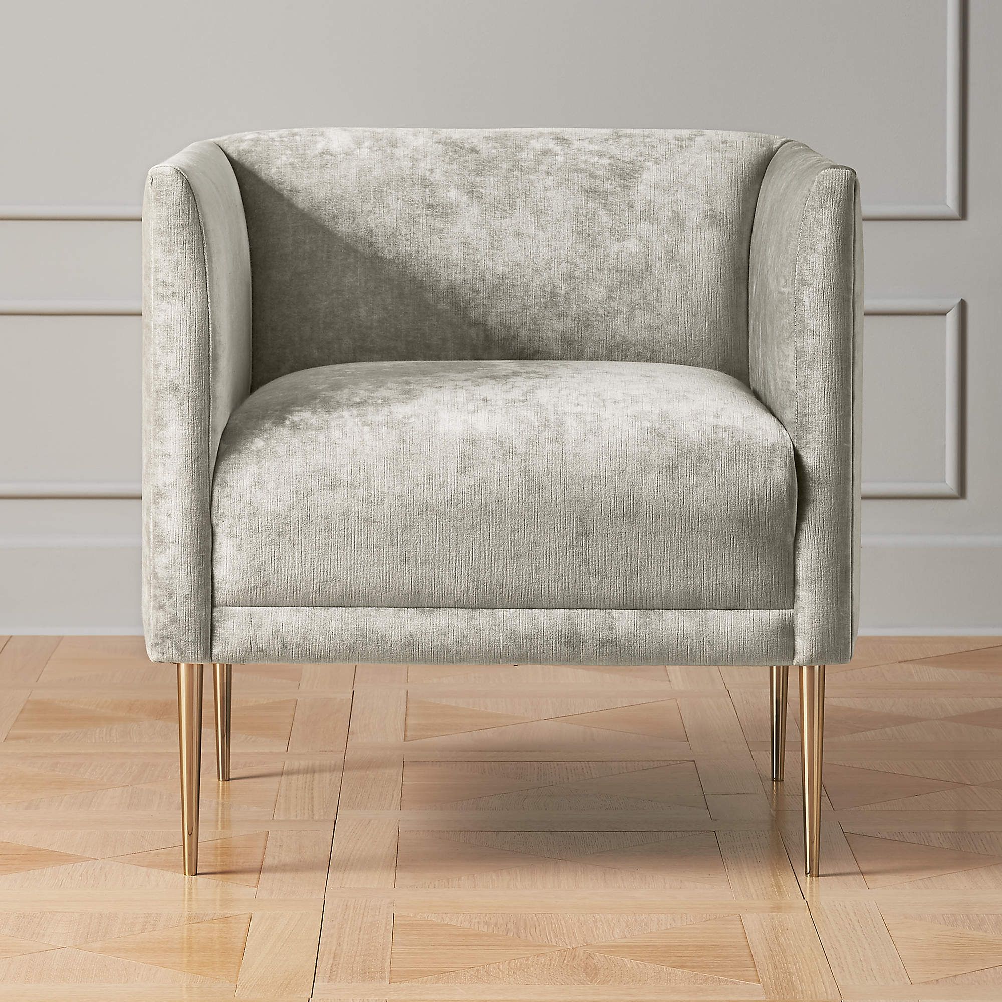 Marais Armchair with Brass Legs + Reviews | CB2 | CB2