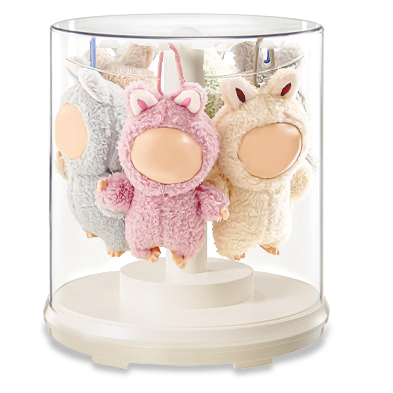 Rotating Clear Display Cases for Blind Box Plush Keychain Display Stand Figure Display Case Displ... | Amazon (US)