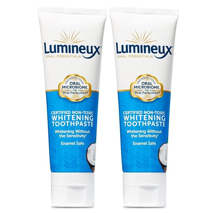 Lumineux Teeth Whitening Toothpaste 2 Pack - Enamel Safe for Sensitive & Whiter Teeth - Certified... | Amazon (US)