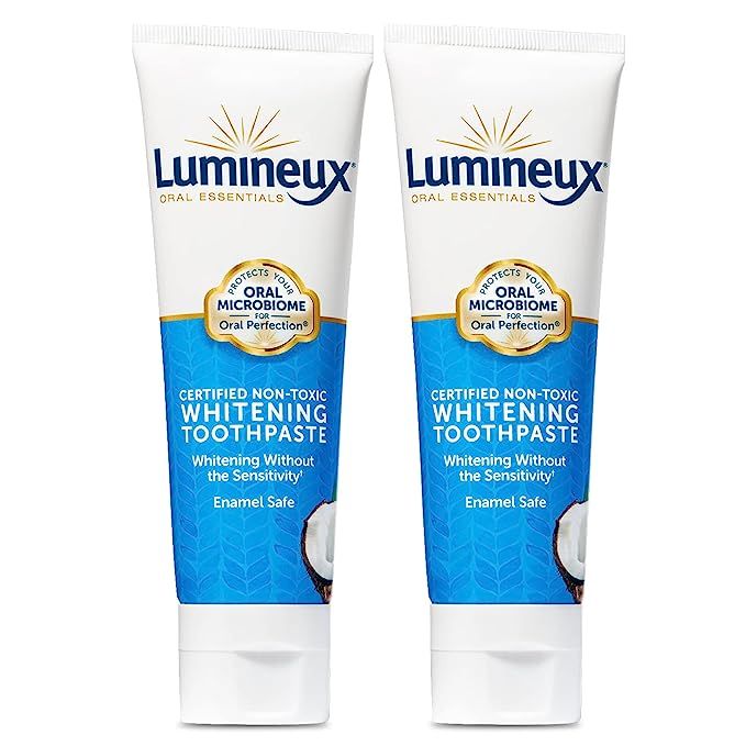 Lumineux Teeth Whitening Toothpaste 2 Pack - Enamel Safe for Sensitive & Whiter Teeth - Certified... | Amazon (US)