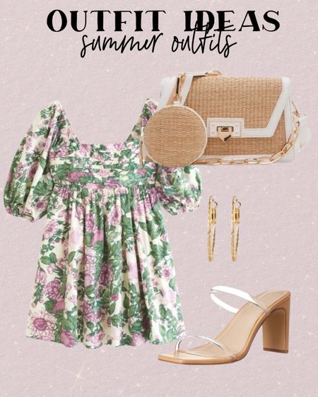 Puff sleeve dress size xxsp summer
Dress outfit idea vacation clear heels bag 

#LTKfindsunder100 #LTKsalealert #LTKfindsunder50
