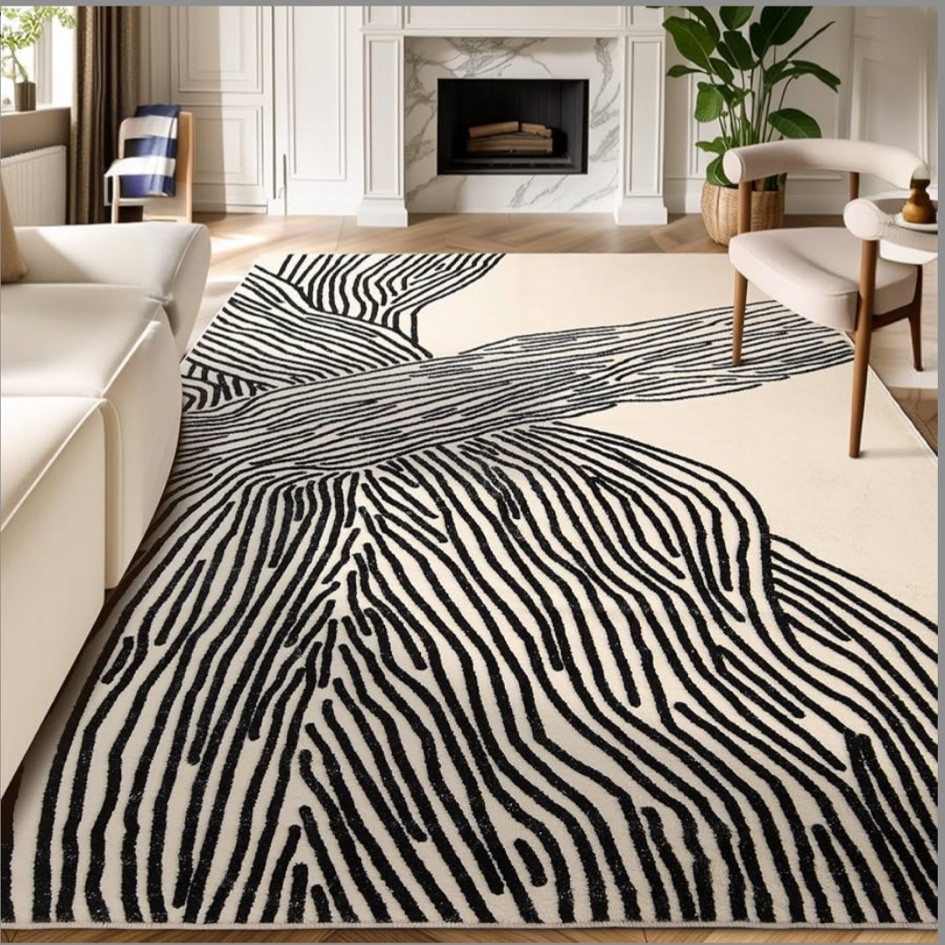 Black and White Rug for Living Room, 6×9 Modern Abstract Area Rug 

#LTKFallSale #LTKSaleAlert #LTKHome
