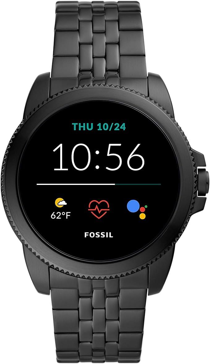 Fossil Men's Gen 5E 44mm Stainless Steel Touchscreen Smartwatch with Speaker, Heart Rate, Contact... | Amazon (US)