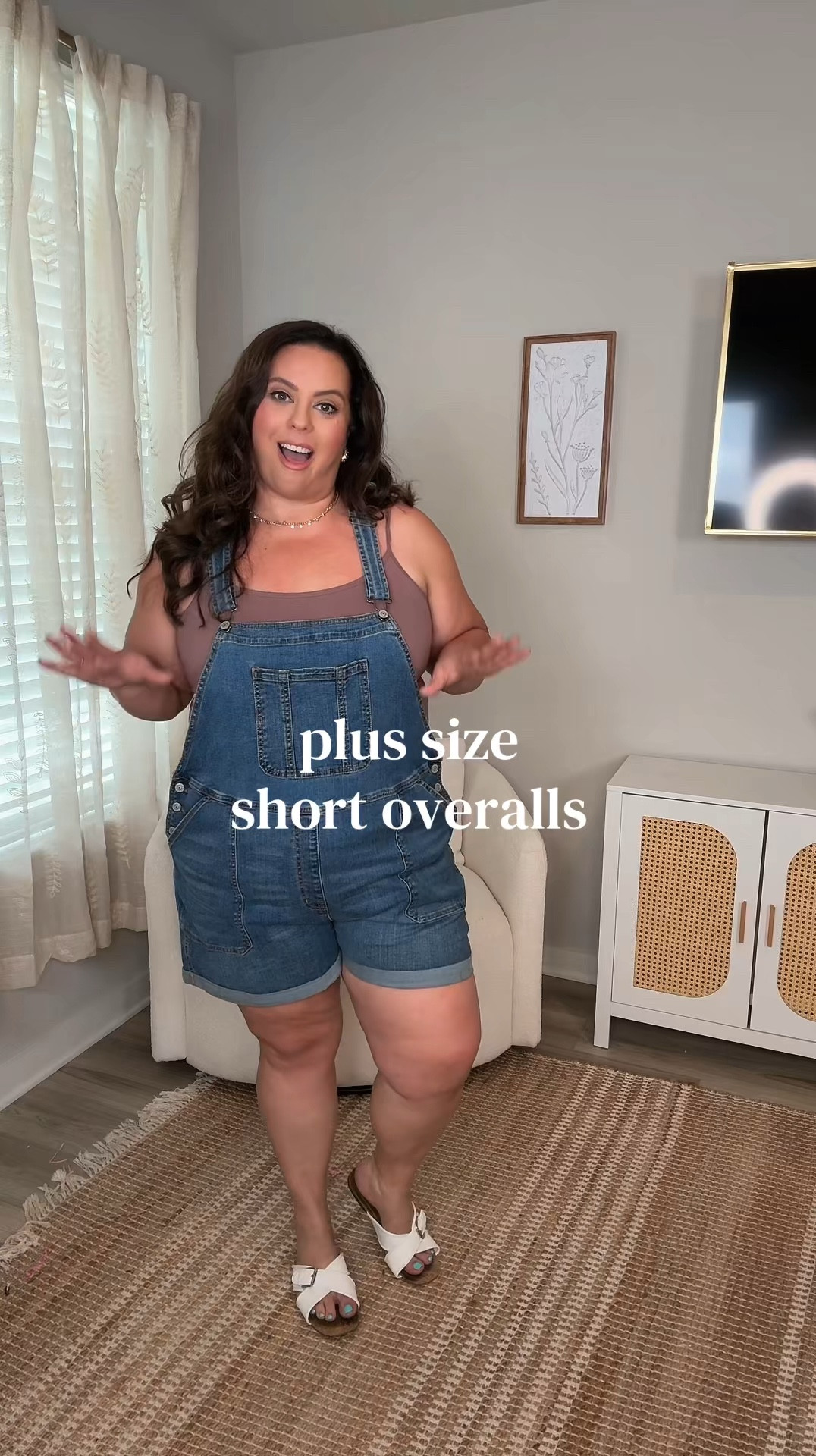 The cutest and most comfy plus size overall shorts! Wearing my usual 20 and it’s a relaxed fit. 

#LTKPlusSize #LTKSaleAlert