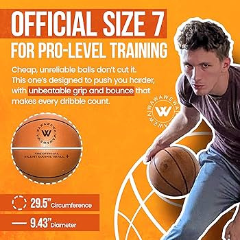 The Official Silent Basketball – Indoor Basketball for Quiet Dribbling – Grooved Airless Indo... | Amazon (US)