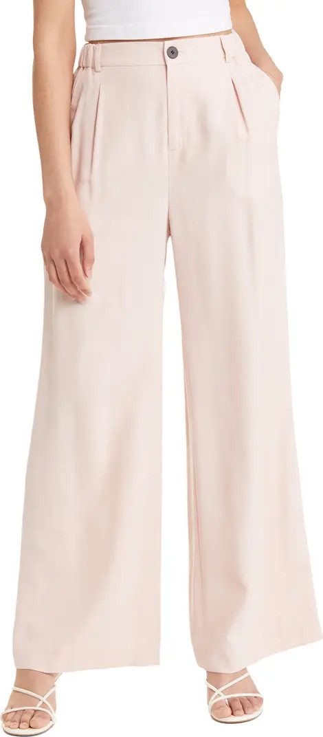 Twill Wide Leg Trousers | Nordstrom