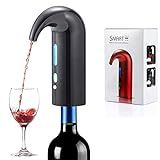 Electric Wine Aerator Yollex Automatic Wine Decanter Dispenser Wine Aerator Pourer (Black) | Amazon (US)