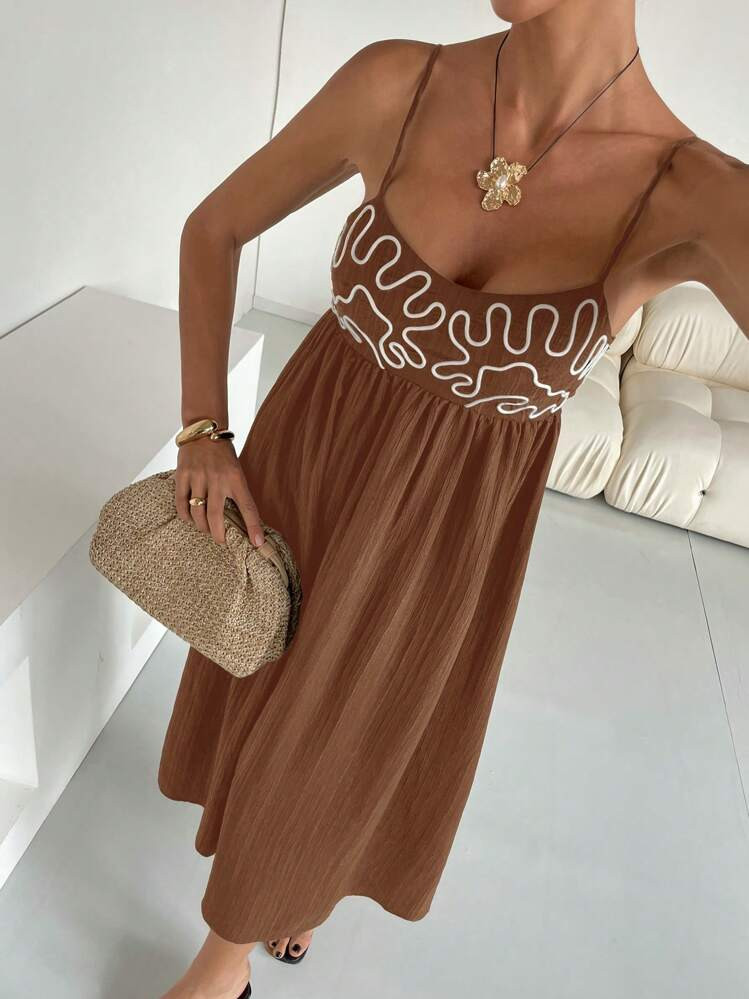 Siren Gaze 1pc Women's Long Length Sleeveless Black Dress,Summer Dresses For Women | SHEIN