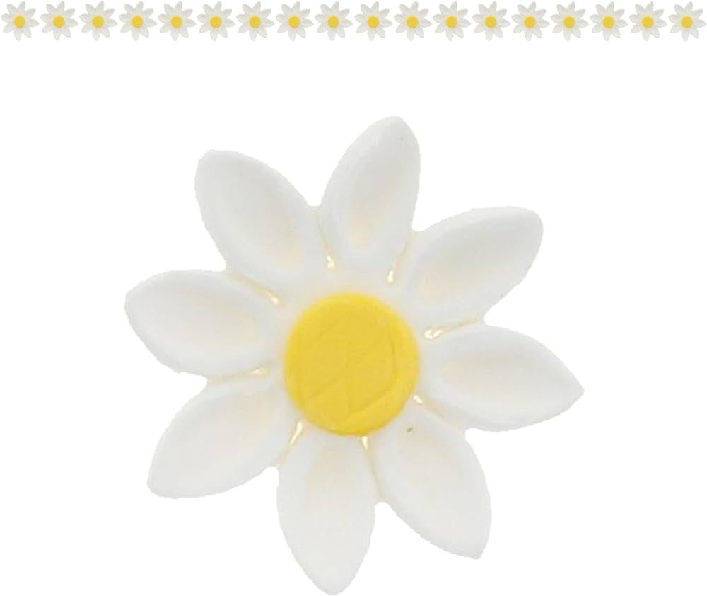 Global Sugar Art Edible Daisy Sugar Cake Flowers White, Unwired, 18 Count by Chef Alan Tetreault. | Amazon (US)