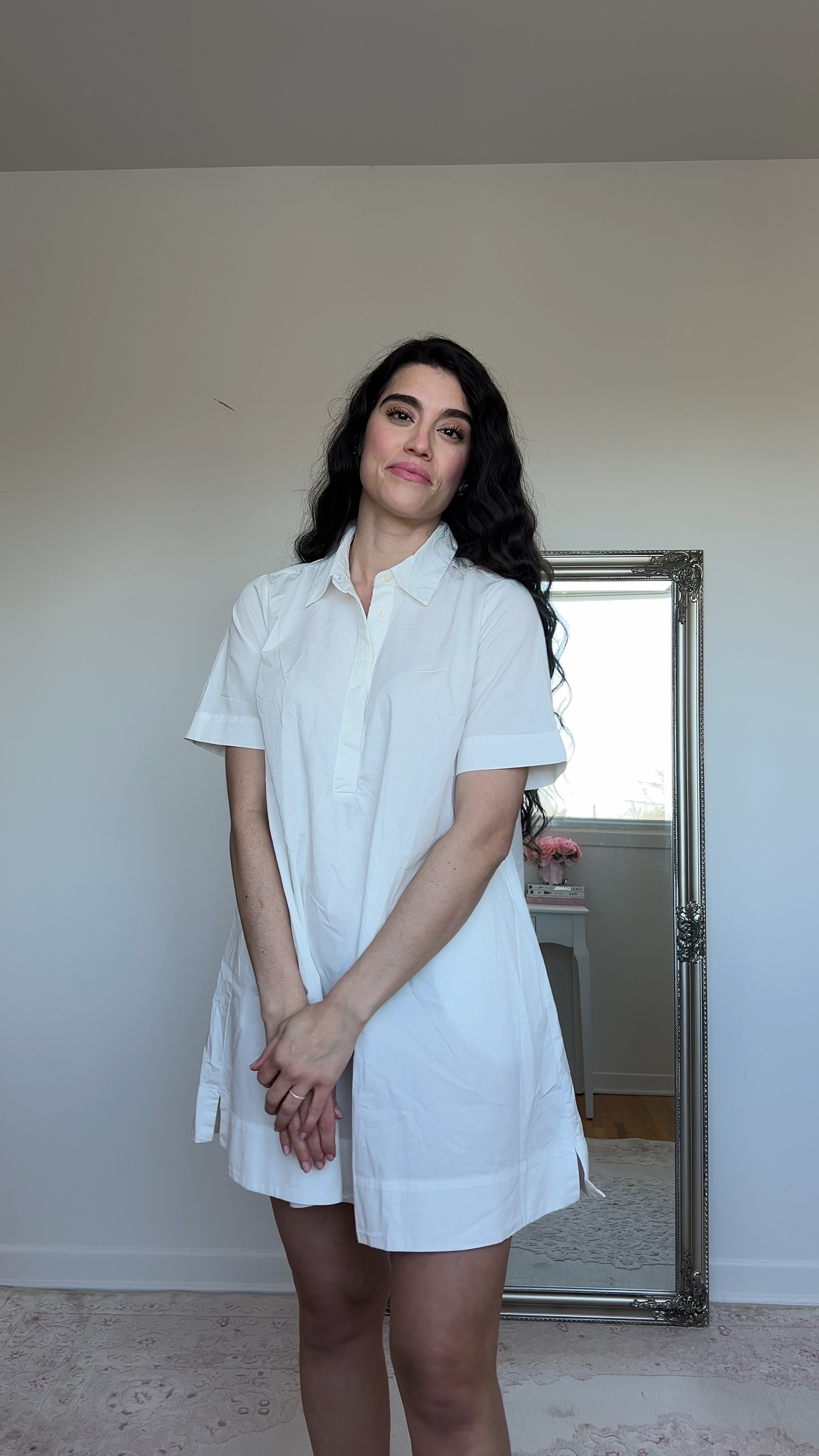 White dress
White vacation dress , 
I would wear nude color under garments because it is a bit see through.
I’m wearing a size small 
Vacation outfit 


#LTKtravel #LTKSeasonal #LTKfindsunder50