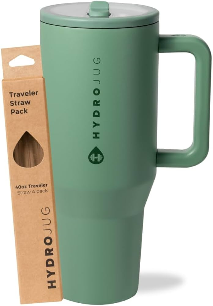 HydroJug Sage 40oz Traveler + Replacement Straws | Amazon (US)