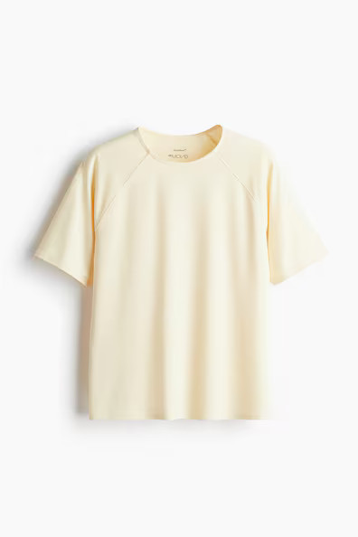 H & M - Sports top with DryMove - Yellow | H&M (UK, MY, IN, SG, PH, TW, HK)