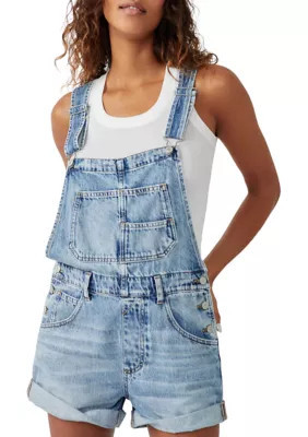 Free People Ziggy Shortalls, Large | Belk