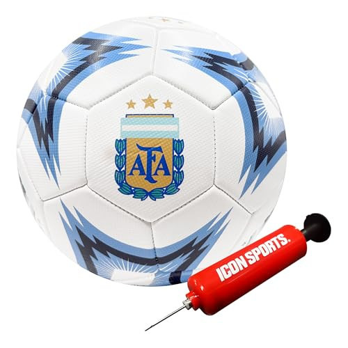 Icon Sports Officially Licensed Argentine Football Association Soccer Ball - AFA154BLT White Size 5 | Amazon (US)