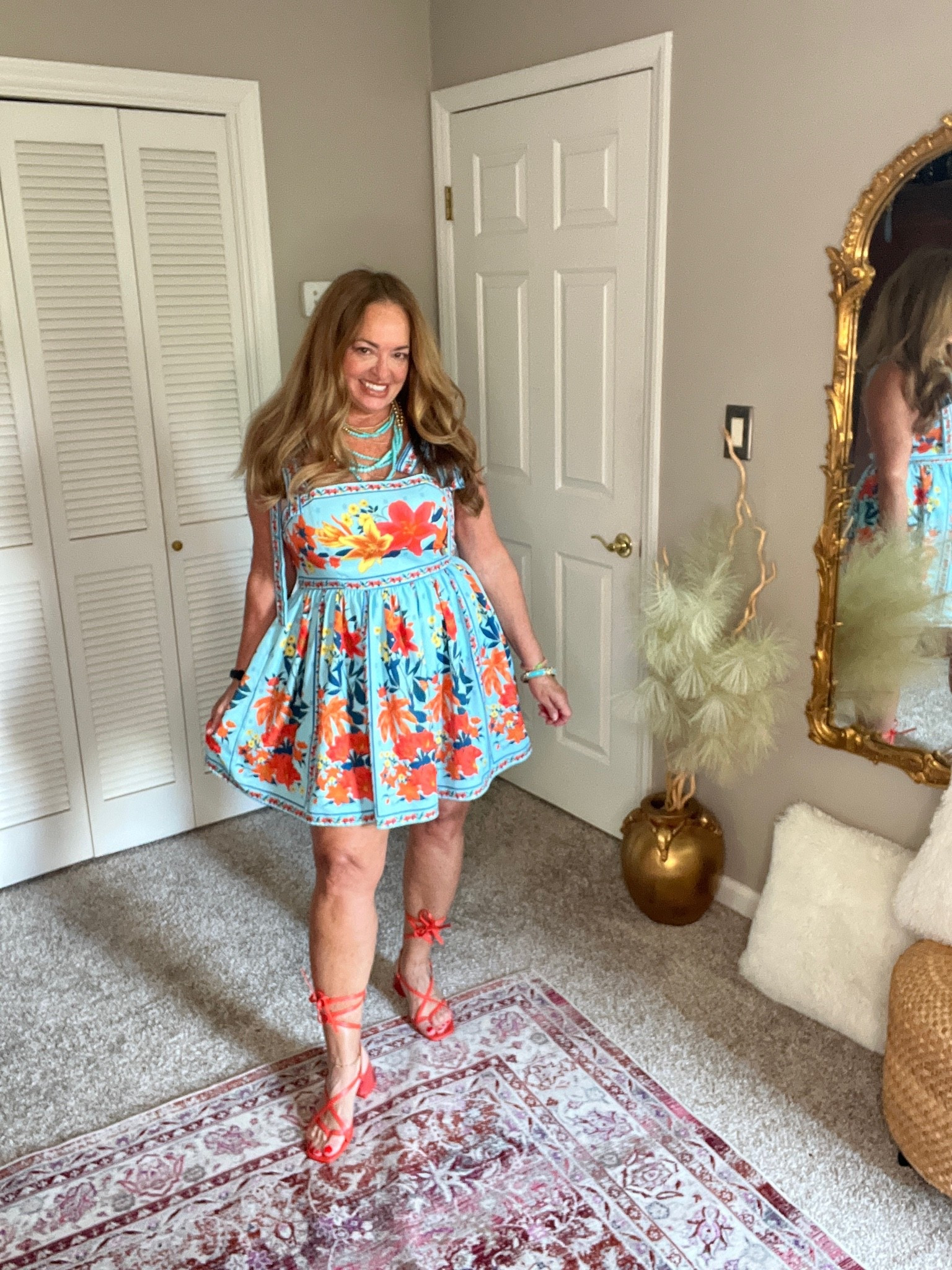 Beautiful bold print sundress. Graduation, wedding, resort approved.

#LTKMidsize #LTKTravel #LTKActive