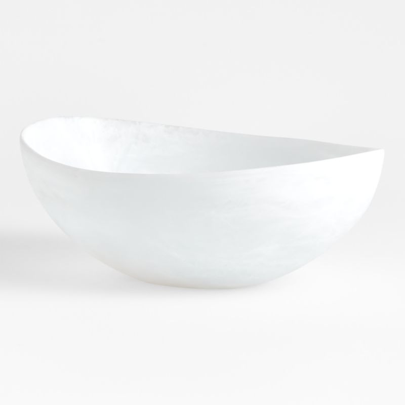 Naya White Resin Serving Bowl + Reviews | Crate & Barrel | Crate & Barrel
