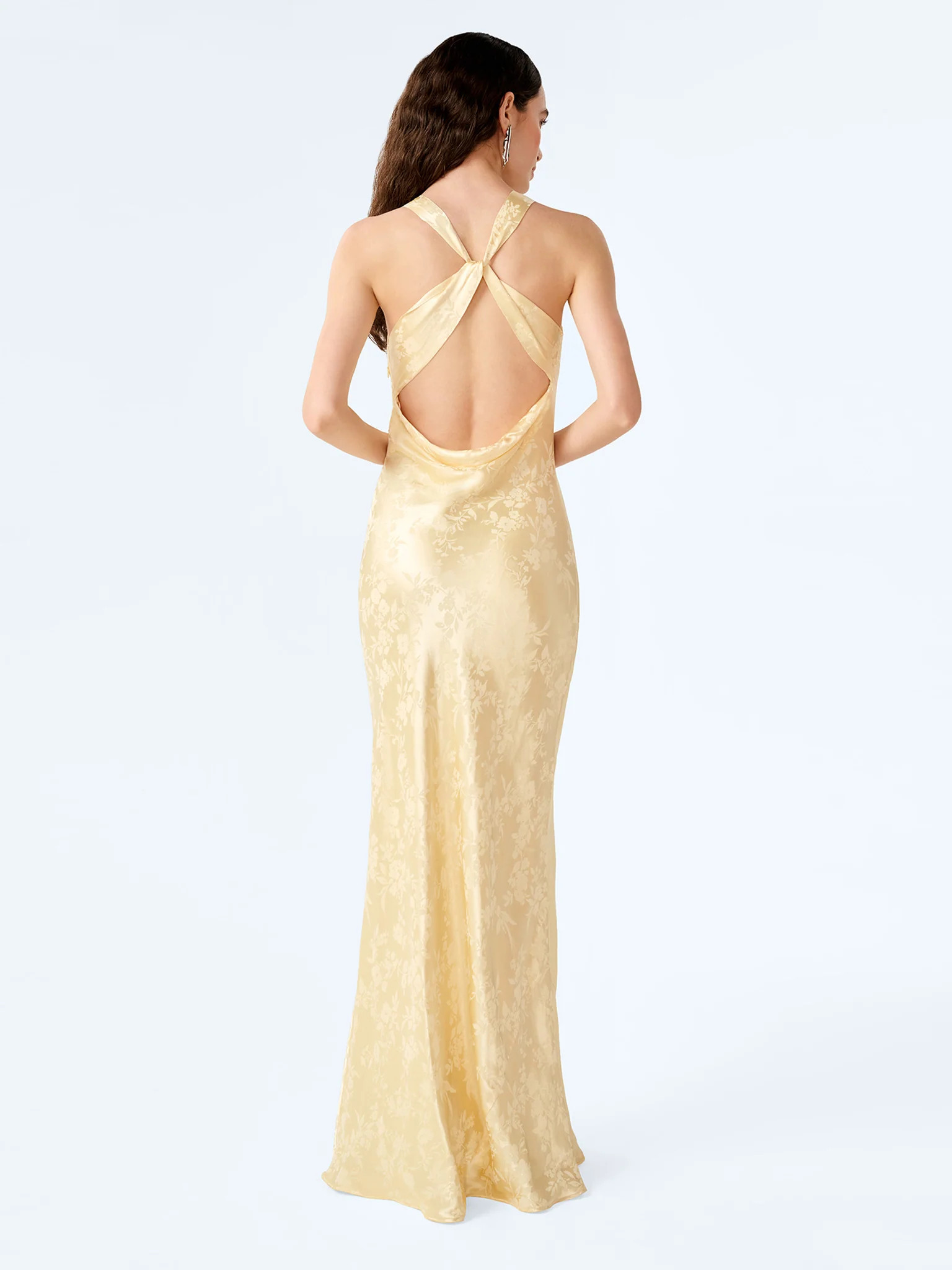 Jai Jacquard Dress in Double Cream | OMNES UK