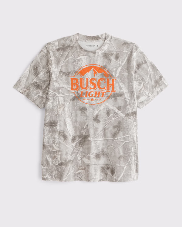 Men's Busch Light Vintage-Inspired Graphic Tee | Men's Tops | Abercrombie.com | Abercrombie & Fitch (US)