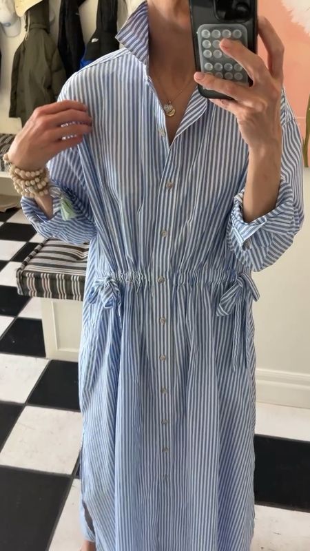 Striped Shirt dress from Target with a little tie waist situation. Size down one- runs big! Gretchen wearing an xs. Comes in several colors. 




Spring dress


#LTKxTarget #LTKover40 #LTKVideo