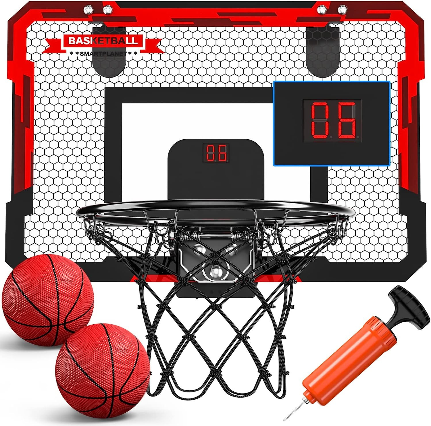 TEMI Indoor Basketball Hoop for Kids, Door Room Basketball Hoop ,Mini Basketball Hoop with 2 Ball... | Amazon (US)