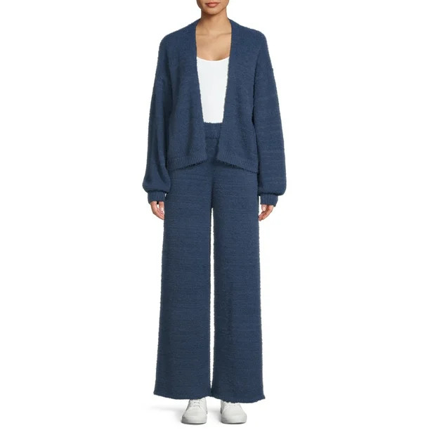 Sunset & Sixth Women's Juniors' Lounge Cardigan & Pant Set - Walmart.com | Walmart (US)
