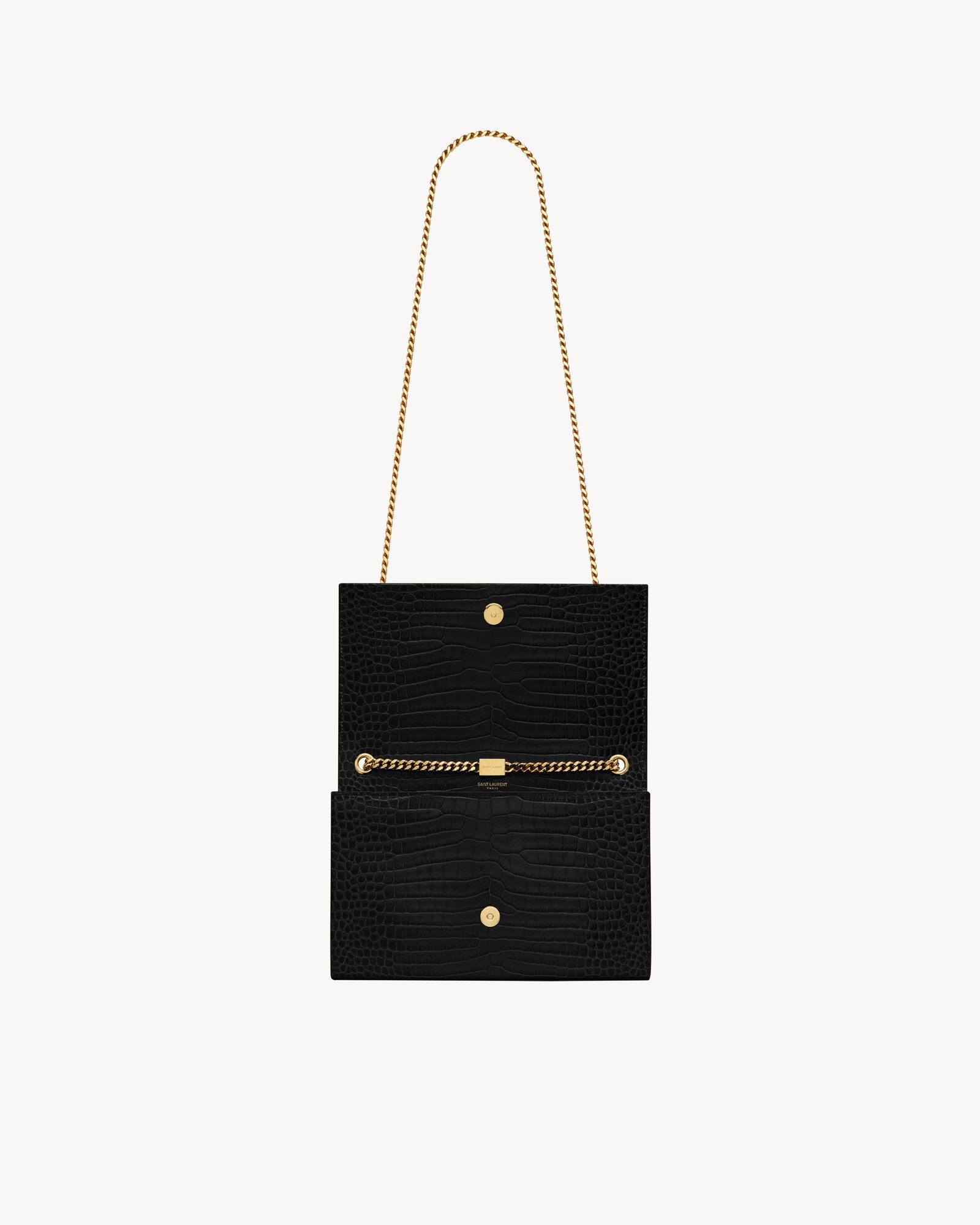 KATE medium CHAIN BAG with tassel in crocodile-embossed shiny leather | Saint Laurent | YSL.com | Saint Laurent Inc. (Global)