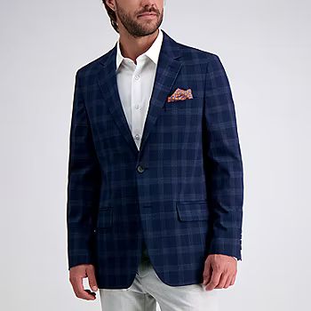 Haggar Tailored Fit Mens Windowpane Stretch Fabric Classic Fit Sport Coat | JCPenney
