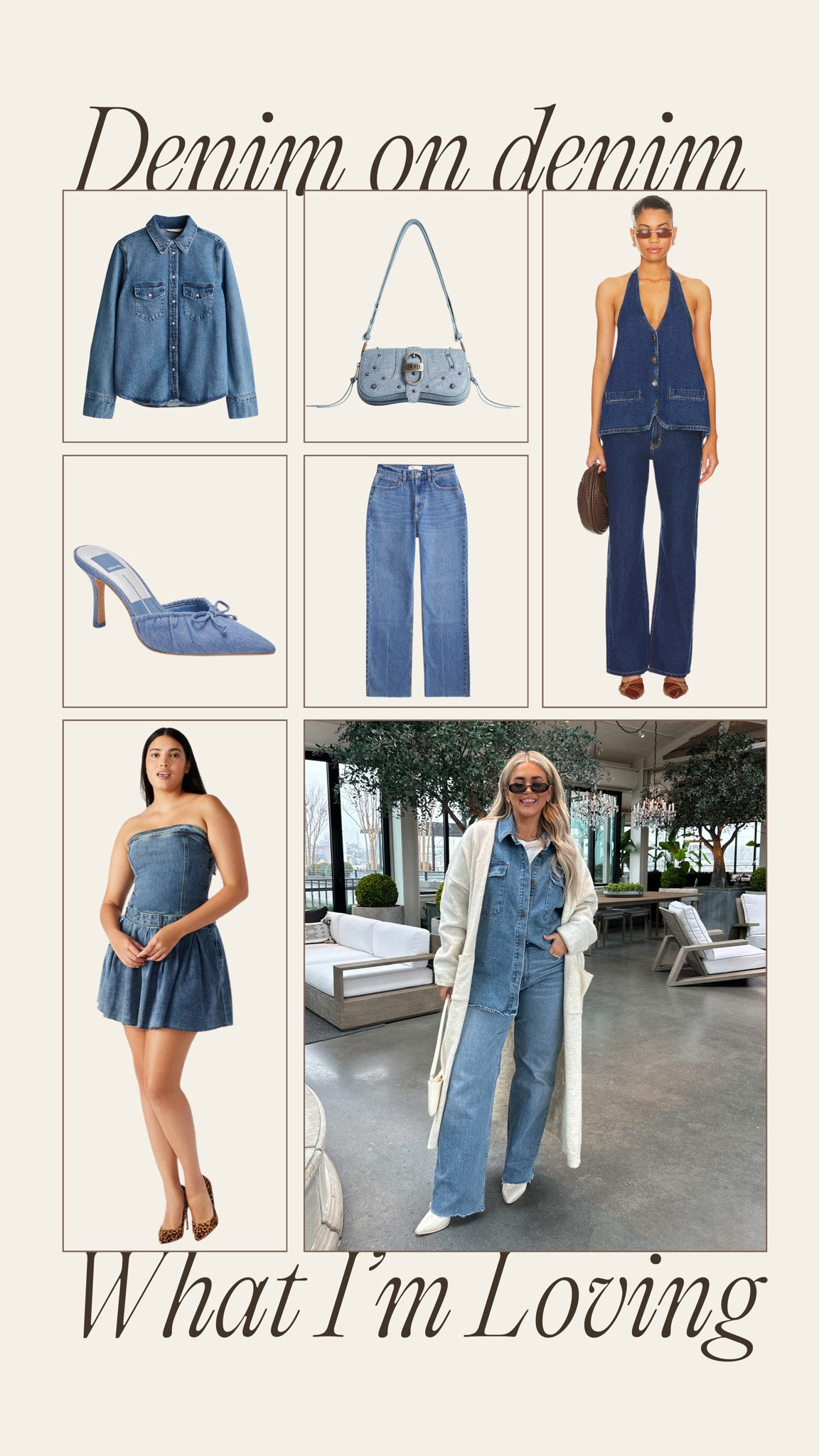 Denim on denim🩵 forever a fan of this trend! #denimondenim #jeans #denim 

#LTKFallSale #LTKStyleTip #LTKMidsize