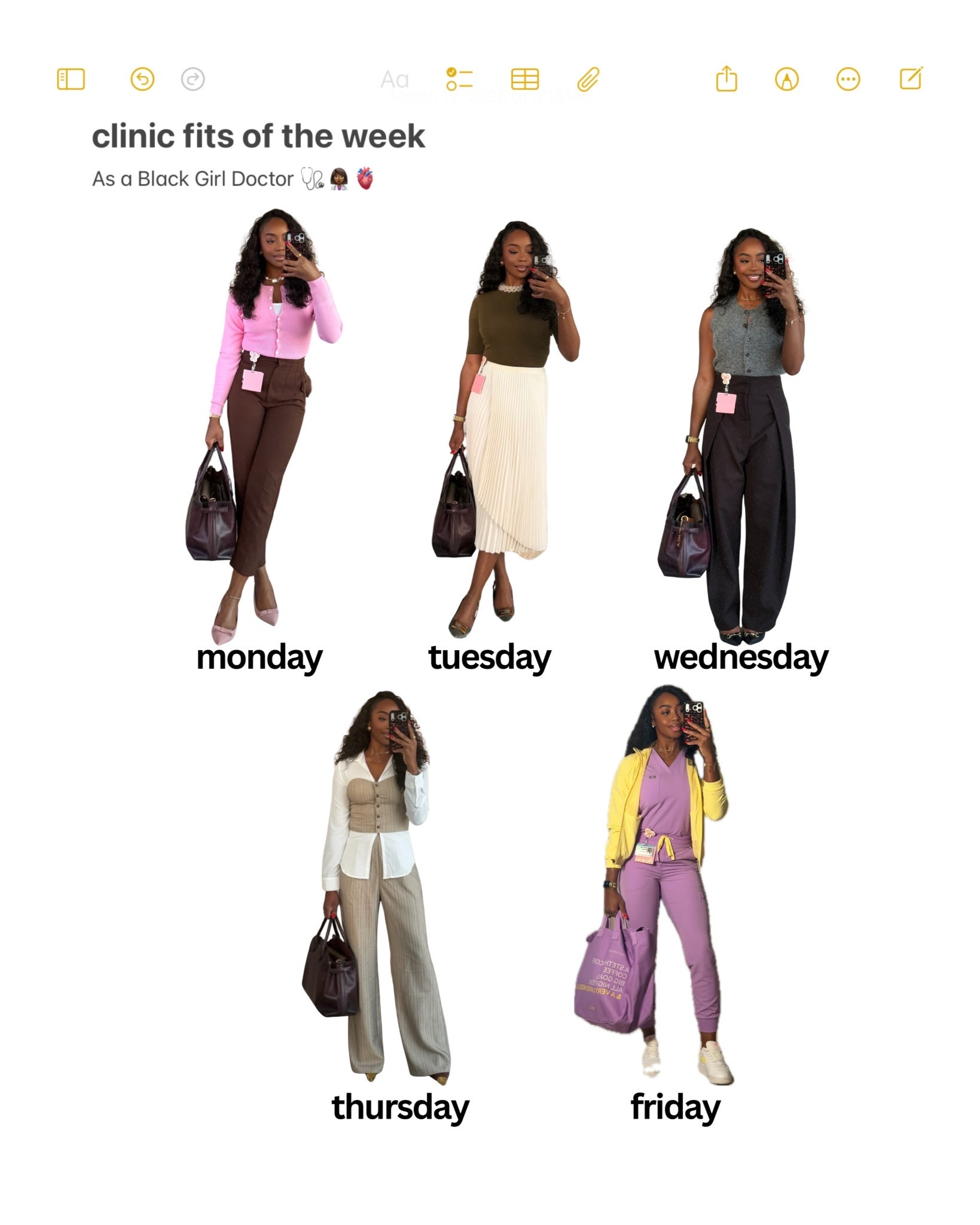 My Clinic outfits of the week 😍😍😍

#LTKgrwm #LTKWorkwear #LTKootd