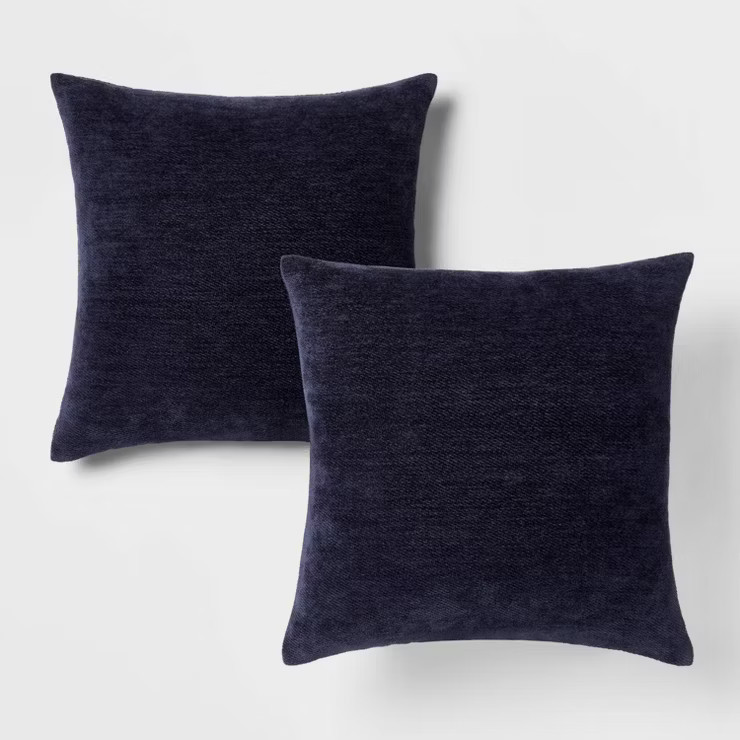 2pk Chenille Square Throw Pillows - Threshold™ | Target