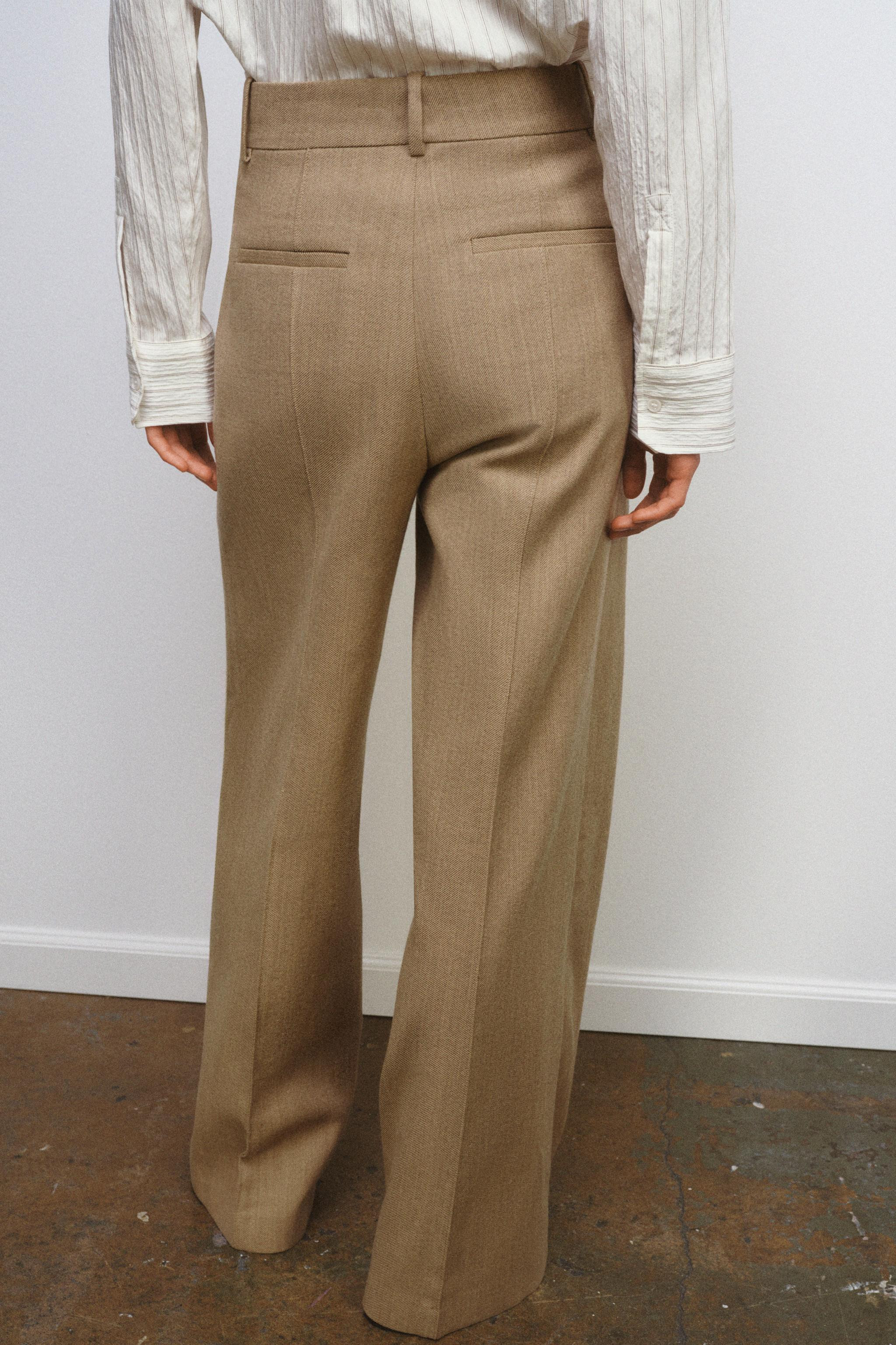 WOOL BLEND FRONT SEAM PANTS ZW COLLECTION | Zara US