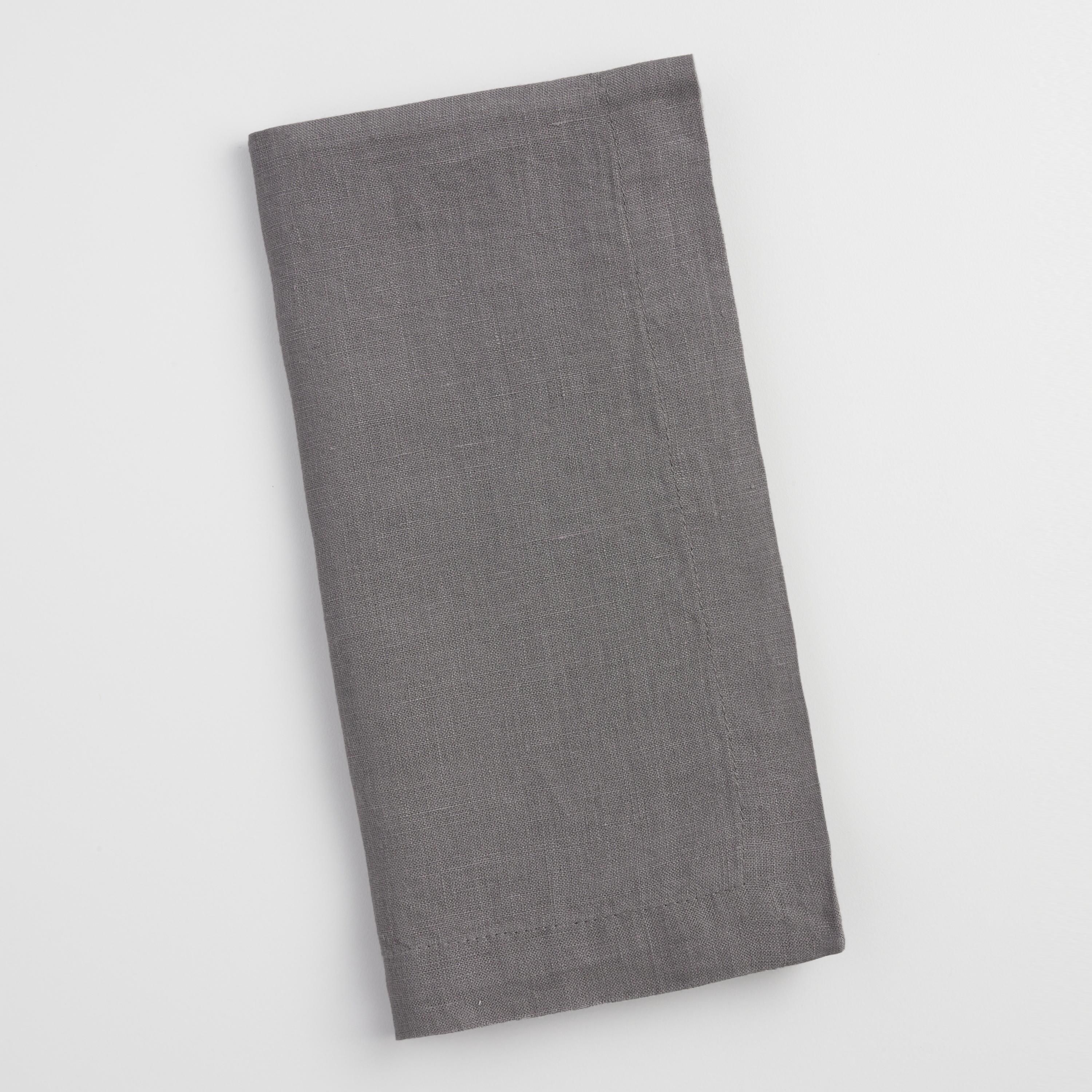 Gray 100% Linen Napkins Set of 4 | World Market
