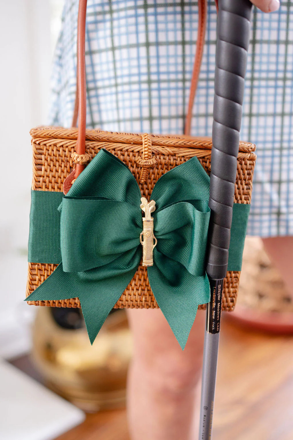 Emory - Fluffy Bow with Small Golf Bag | Lisi Lerch Inc