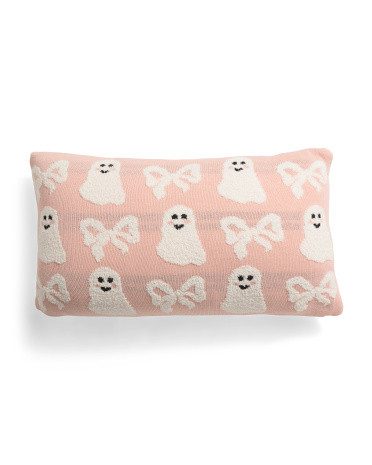 14x24 Ghost And Bow Pillow | TJ Maxx