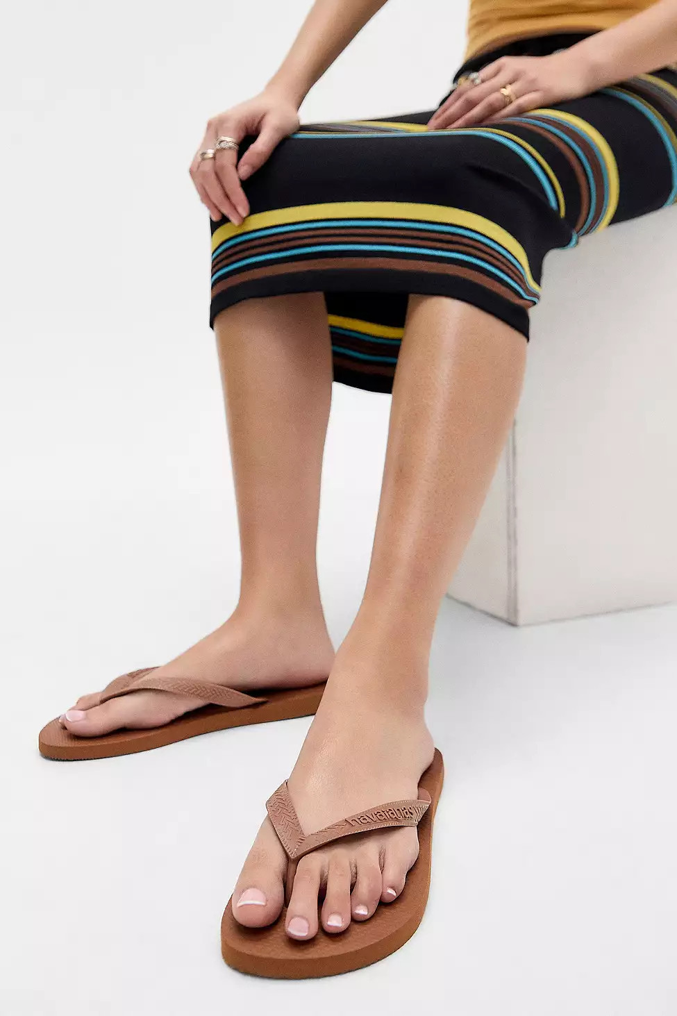 Havaianas Top Senses Flip Flops - Brown 41/42 at Urban Outfitters | Urban Outfitters UK