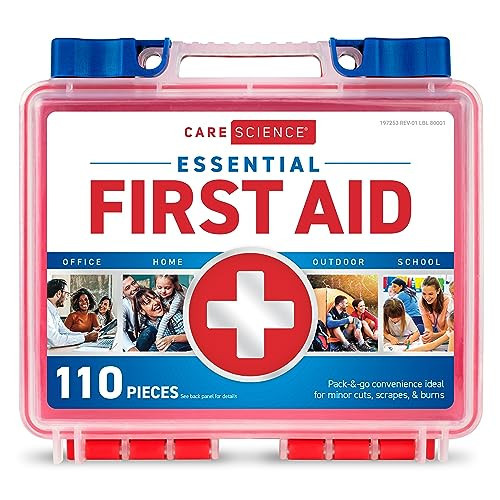 Care Science First Aid Kit, 110 Pieces | Professional Use for Travel, Work, School, Home, Car, Emergency, Survival, Camping, Hiking, and More | Amazon (US)