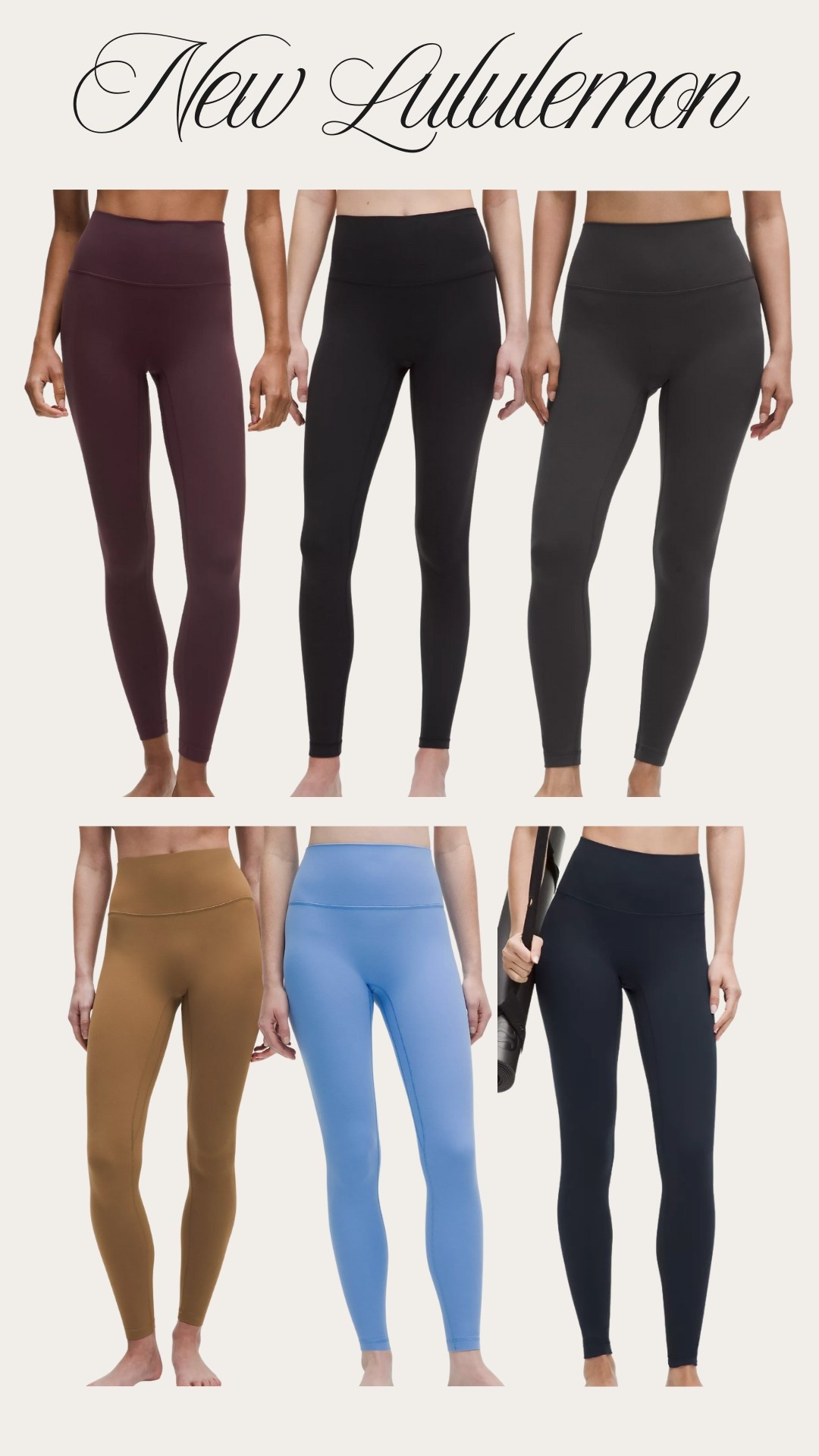New lululemon align leggings with no front seam!!!! Just ordered the black and light blue 😍😍