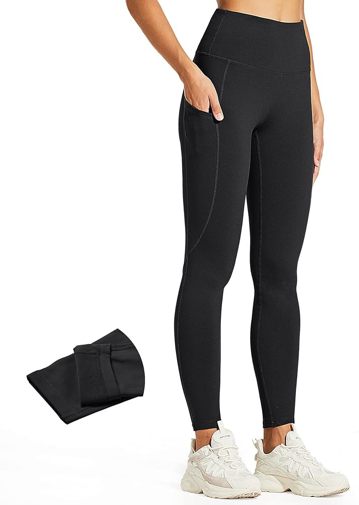 ZUTY Fleece Lined Leggings Women Water Resistant Winter Thermal Insulated High Waisted Hiking Leg... | Amazon (US)