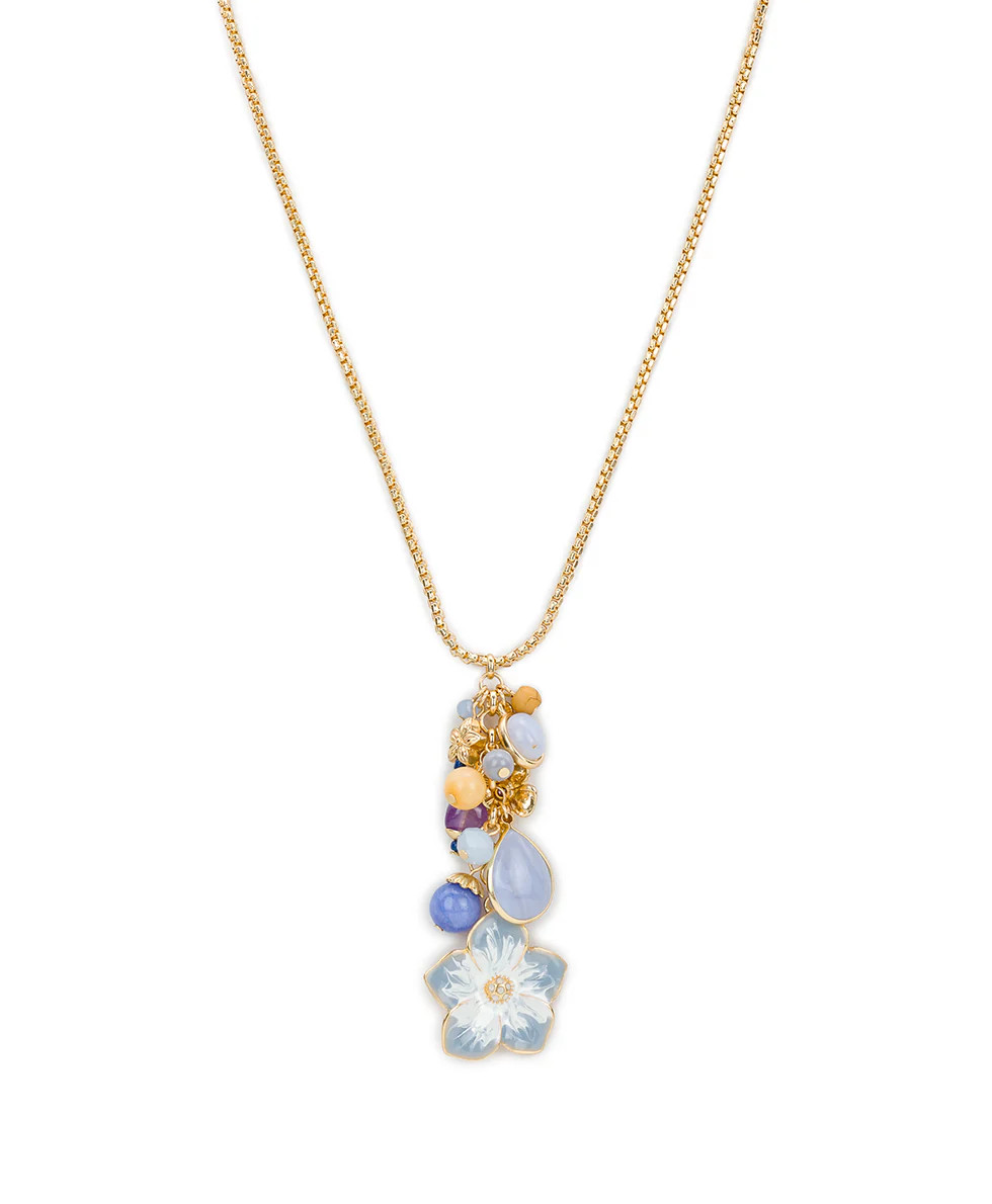 Multi Charm Necklace with Enamel Flower - Aegean Blooms | Patricia Nash Designs