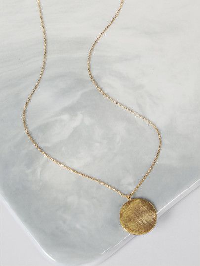 Circle Pendant Gold Necklace | SHEIN