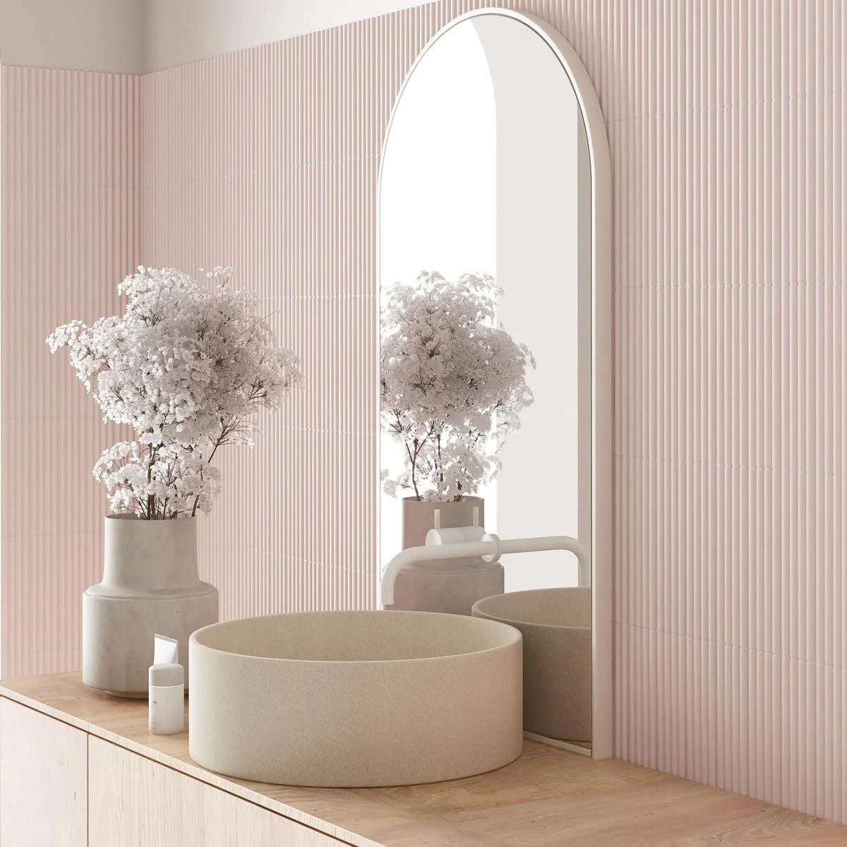 Groove Pink Deco Matte | Tile Club