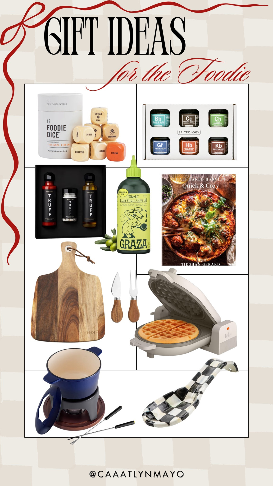 Gift guide for food lovers! These items are perfect for anyone who loves to cook or bake. #foodiegifts #giftideas #cookingtools #holiday #giftguide

#LTKGiftGuide #LTKHoliday #LTKfoodie