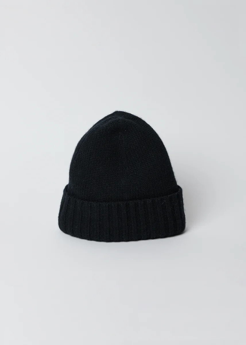 Classic Cashmere Slouchy Beanie- Black | Hat Attack