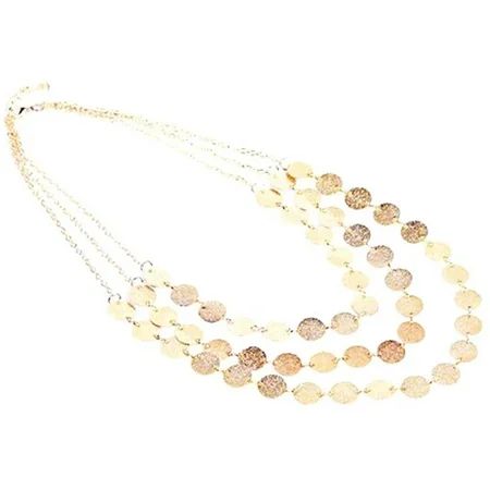 WESTOCEAN Necklaces for Women Fashion Sequin Coin Pendant Multilayer Long Chain Necklace Jewelry Gif | Walmart (US)