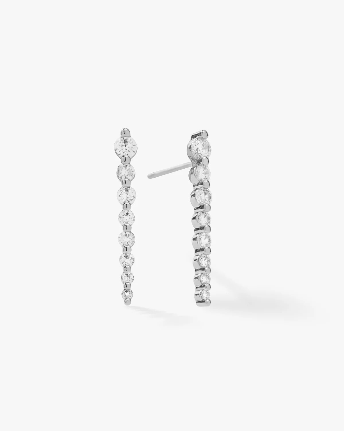 She's an Icon Dagger Earrings - Gold|White Diamondettes | Melinda Maria